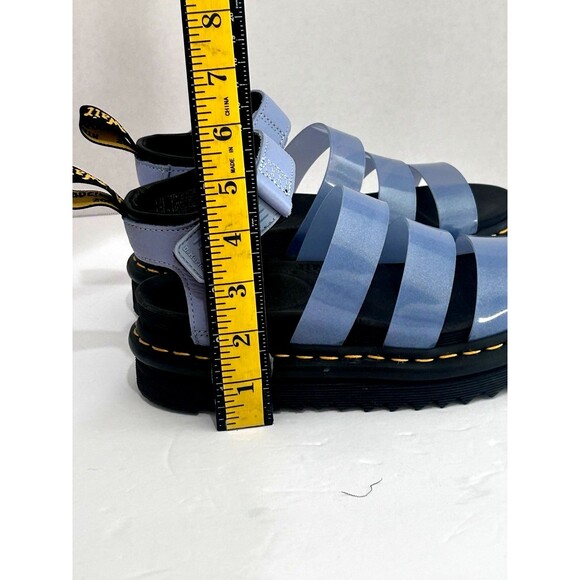 Dr. Martens Blaire Jelly Strap Sandals Color Zen Blue Size 5 Classic Platform - Picture 9 of 10